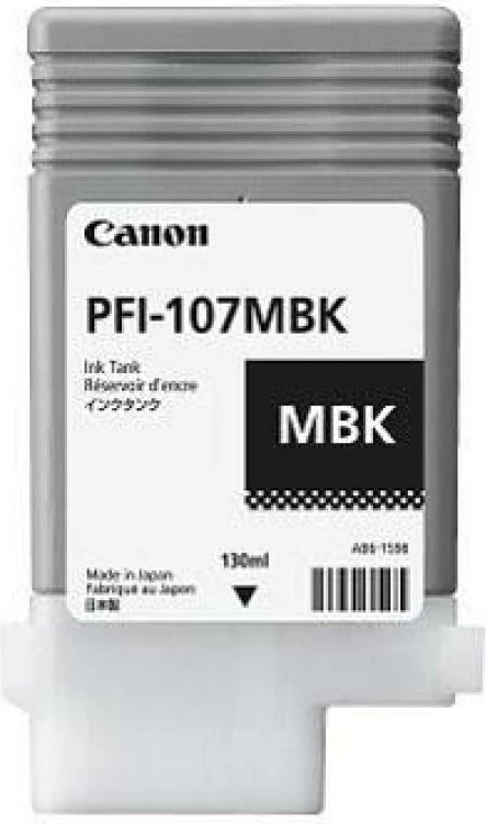 Kartushë boje Canon PFI-107 MBK 130 ml e zezë mat