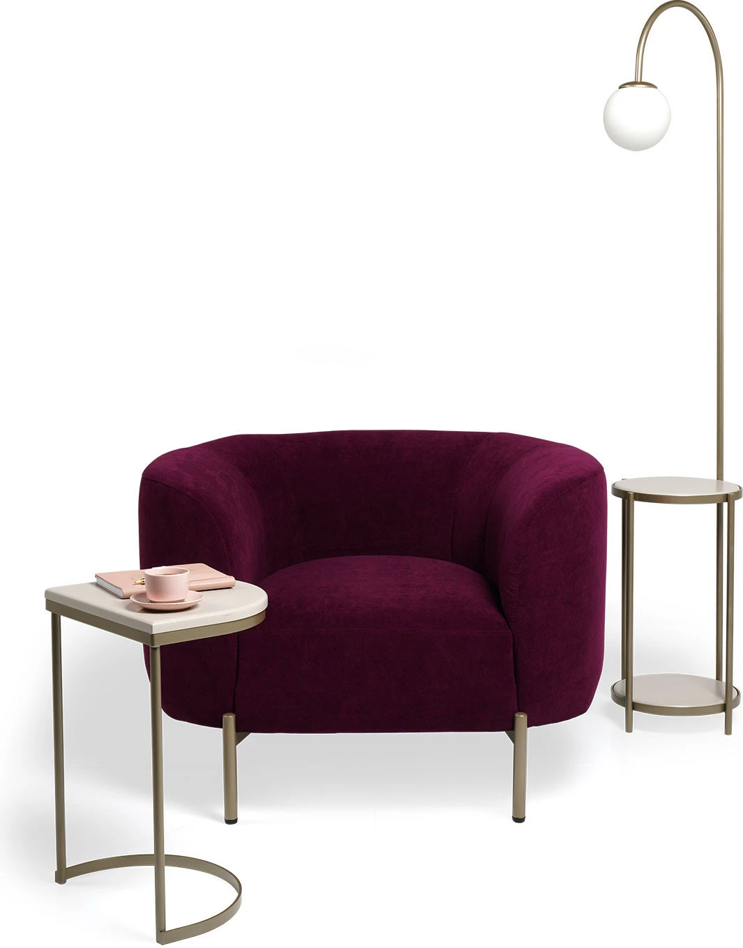 Karrige njëvendëshe, Atelier del Sofa, macaroon, fuchsia