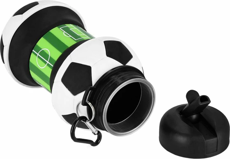 Shishe silikoni e palosshme Spokey, bardhë/zezë/gjelbër