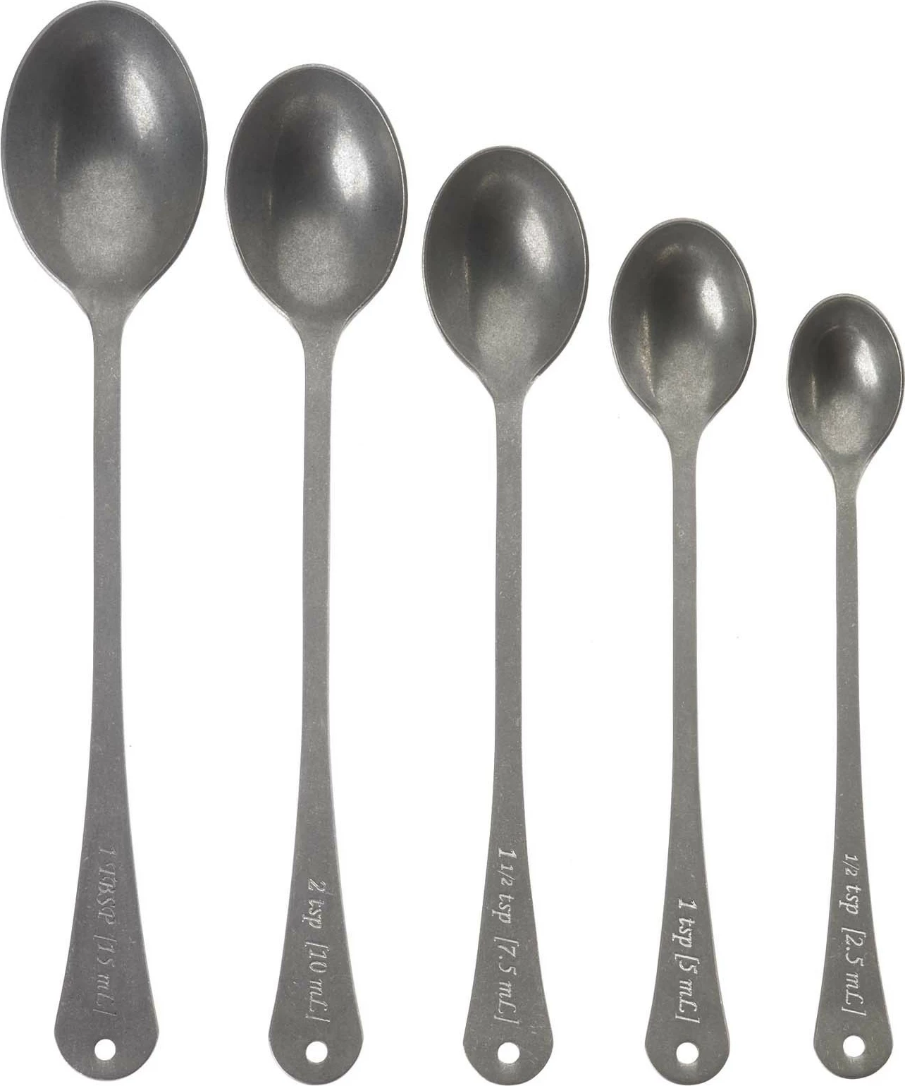 Set lugë matëse bari, BarFly, 5 copë, 2.5/5/7.5/10/15 ml, vintage