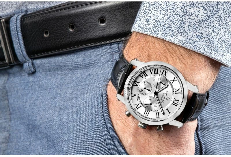 Orë dore për meshkuj Giewont GW6260-A1, argjend