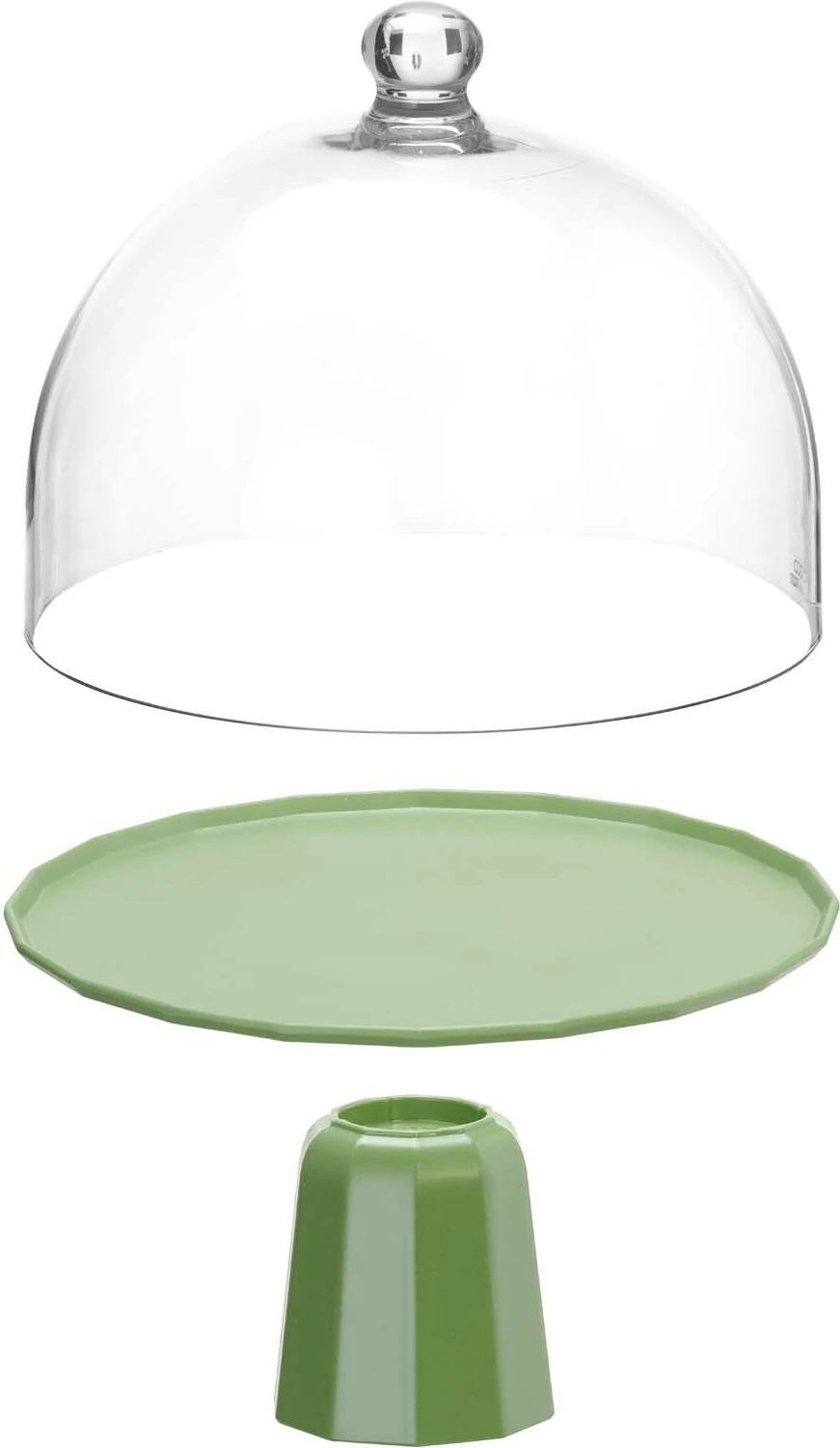 Kapak plati, Fine Dine, Metropolis, Ø280 x H220mm, polikarbonat, transparent