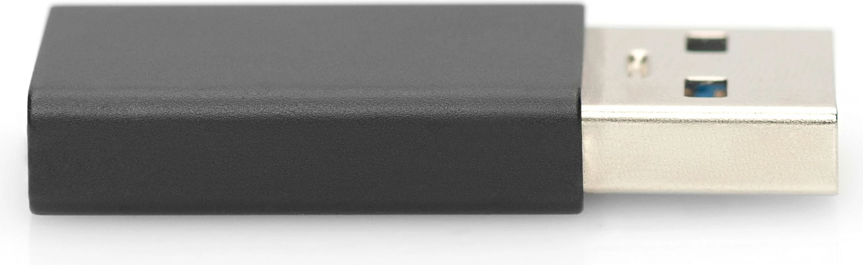Adapter USB DIGITUS, USB-A (Male) në USB-C (Female), 5 Gbit/s, i zi