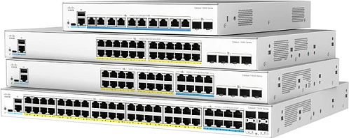Switch Cisco Catalyst 1300X-48P-4X, 48x Gigabit PoE+, 4x 10G SFP28, 740W, i bardhë