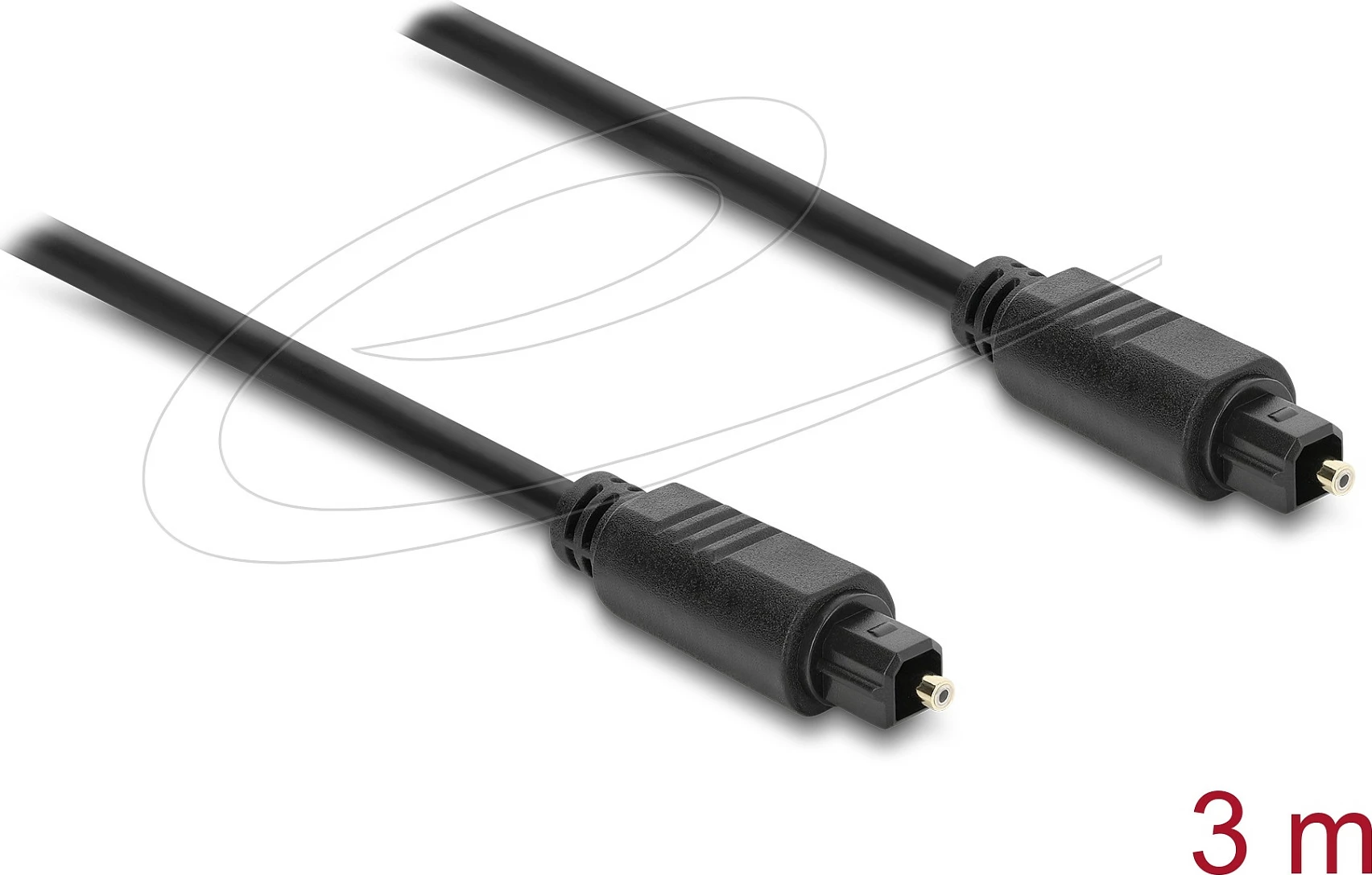 Kabllo optike audio TOSLINK DeLOCK, 3 m, Ø 4 mm, e zezë