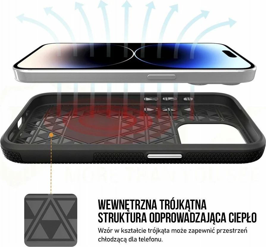 Mbështjellës VMAX Triangle për Samsung Galaxy A14 4G/5G, TPU+PC, i zi