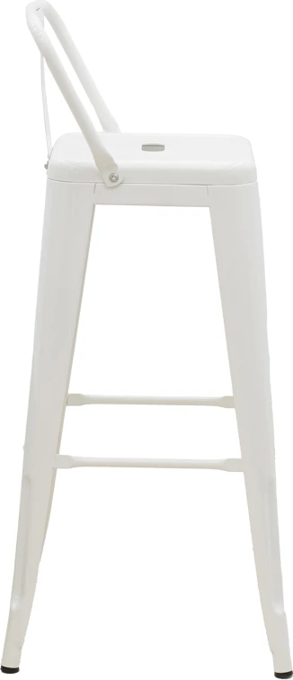 Karrige për bar me shpinë Utopia metalike e bardhë 42x42x97cm