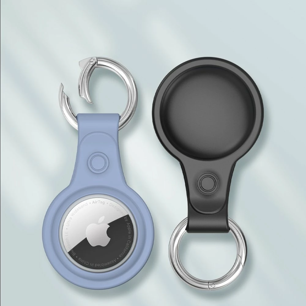 Mbështjellës silikon Dux Ducis për AirTag, set 4 copë, e zezë/e gjelbër/rozë/blu