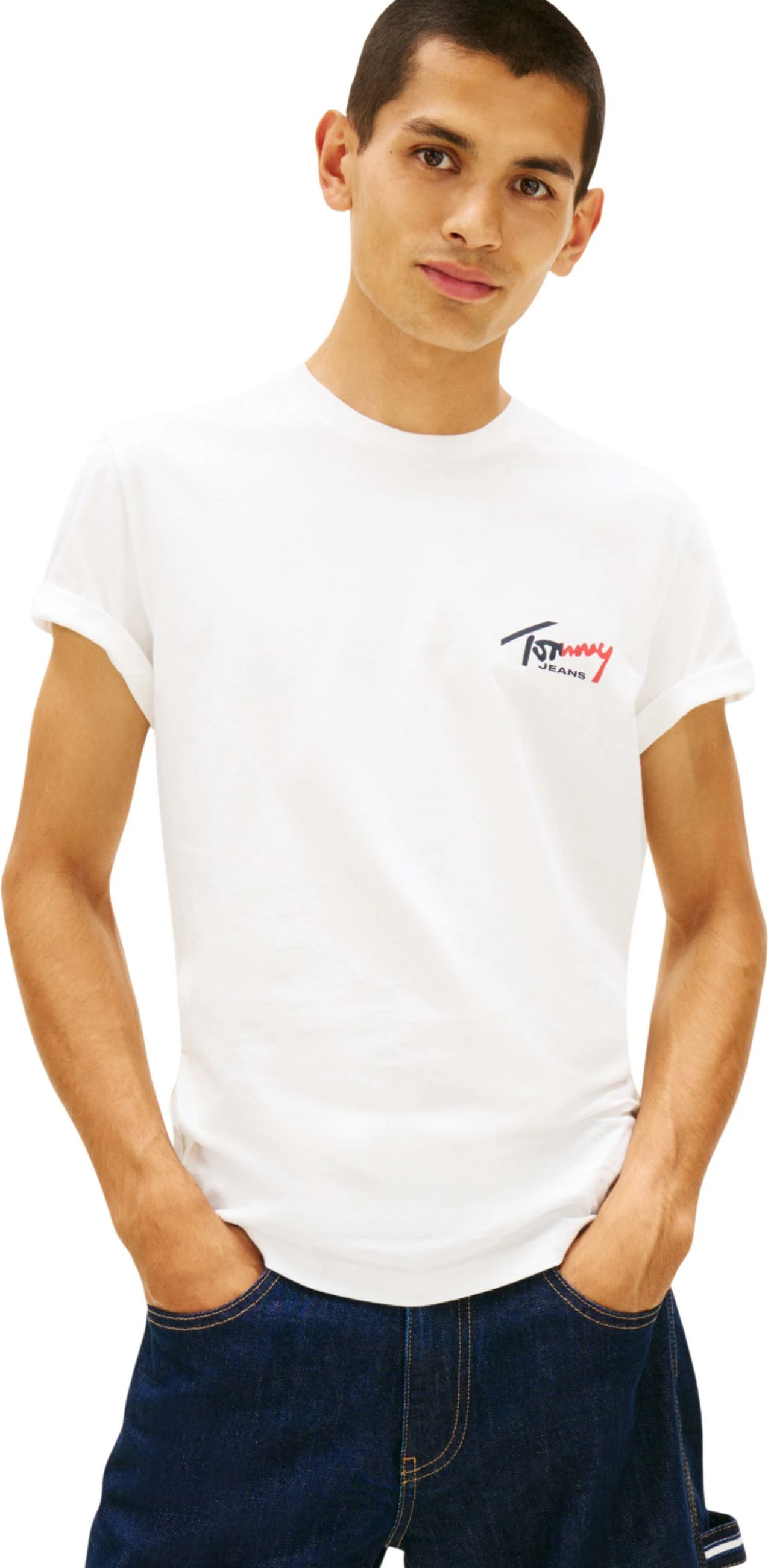 Maicë për meshkuj Tommy Hilfiger Jeans DM0DM22538, e bardhë
