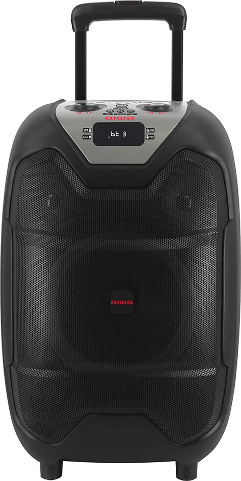 Altoparlant portativ Bluetooth Aiwa KBTUS-500, 50W RMS, 10\" woofer, karaoke me mikrofon VHF + telekomandë, i zi