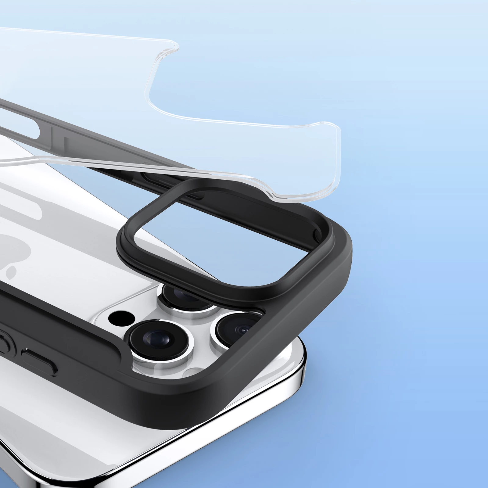 Mbështjellës Dux Ducis Skin X Pro për iPhone 16 Pro, me MagSafe, me kapak, i zi