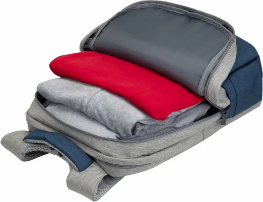 Ruksak laptopi RIVACASE 7567 anti-vjedhje për 17.3\" me USB, 0.78 kg, gri/blu