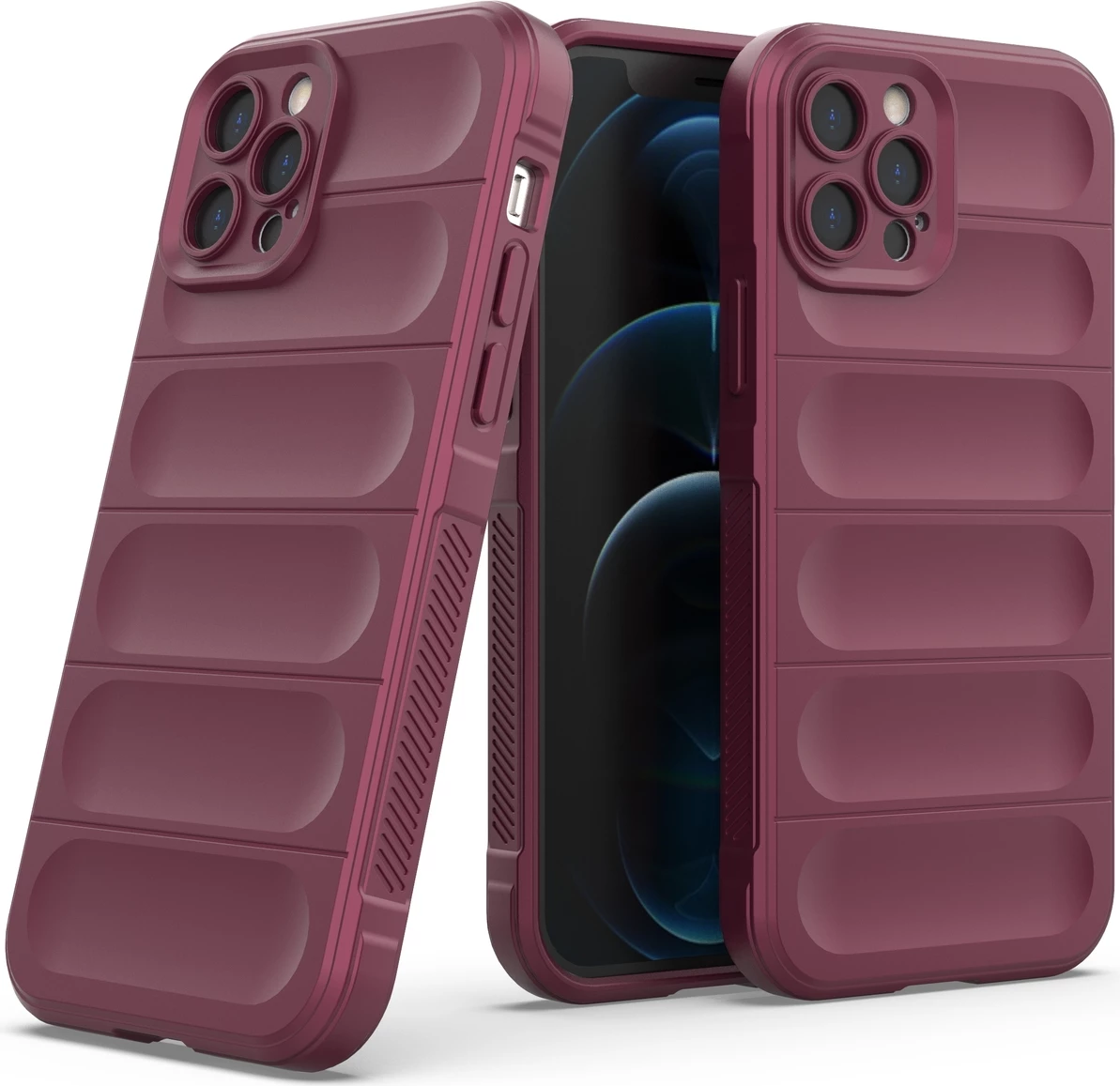Mbështjellës Hurtel Magic Shield Case për iPhone 12 Pro, fleksibil, i blinduar, i kuq