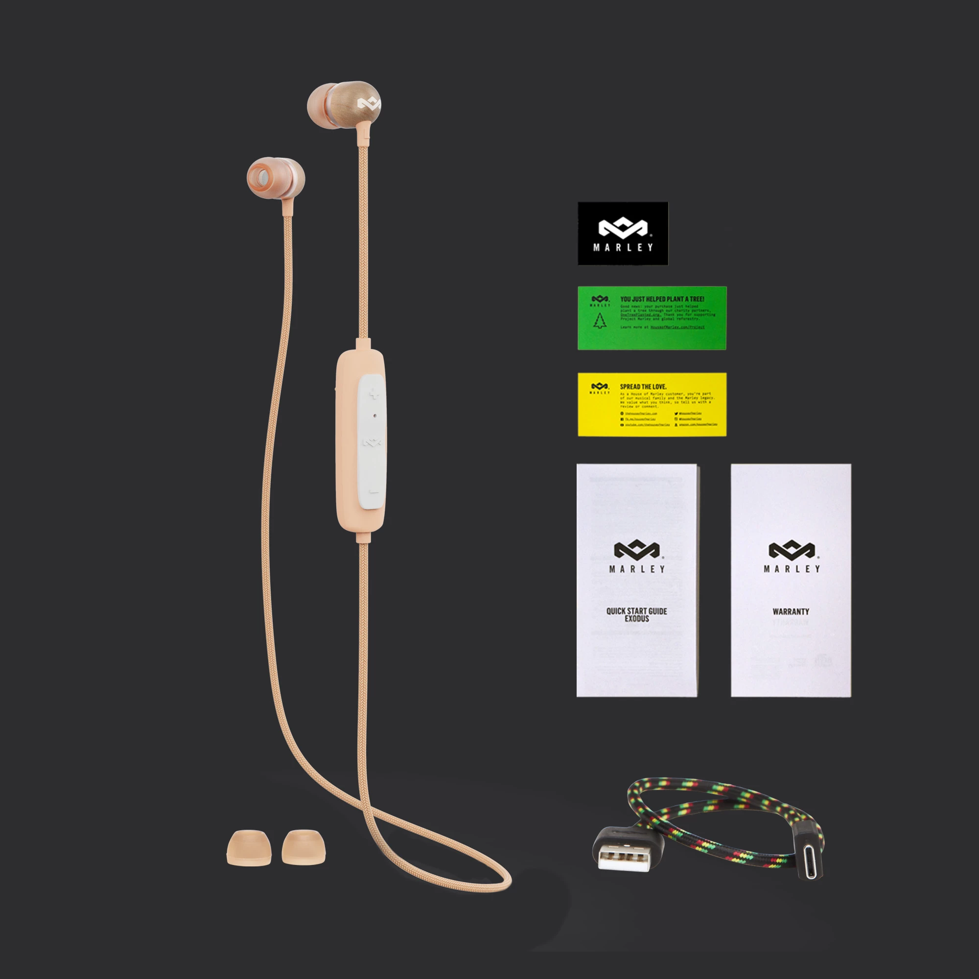 Kufje House of Marley Smile Jamaica Wireless 2, Bluetooth 5.0, 9 orë bateri, IPX4, Copper