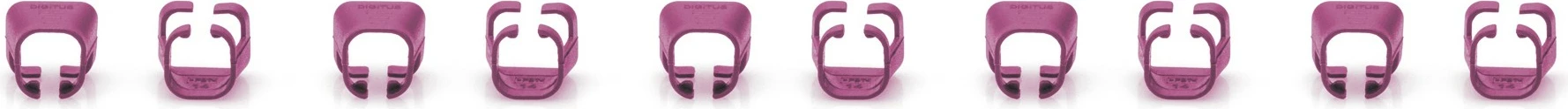 Klipë kabllosh Digitus, 100 copë, magenta