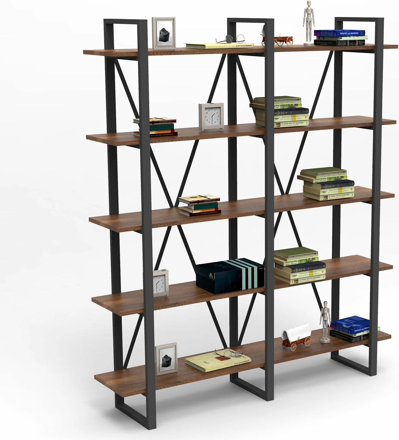 Raft librash Hanah Home, Mn05-Ba, ngjyrë arre, 154.8x180x34cm