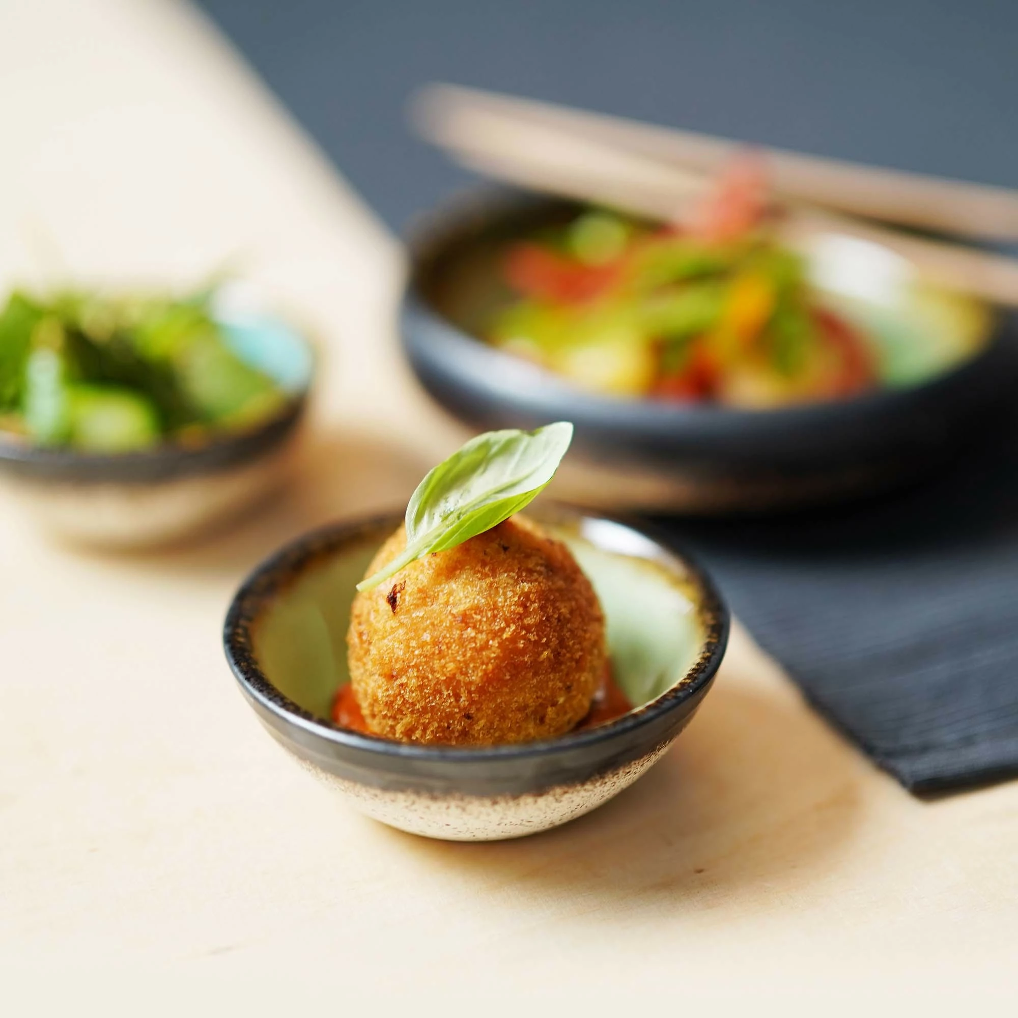 Tas për dip Fine Dine Beryl 89 mm 100 ml, gjelbër, set 3 copë