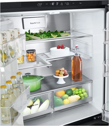 Frigorifer side-by-side LG InstaView GMG860EPBE 508 L i pavarur, i zi