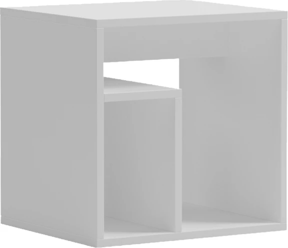 Tavolinë anësore Doublo, ngjyrë e bardhë, 40x35x40cm