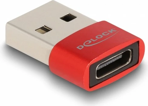 Adapter USB DeLOCK USB 2.0, USB A në USB C, e kuqe