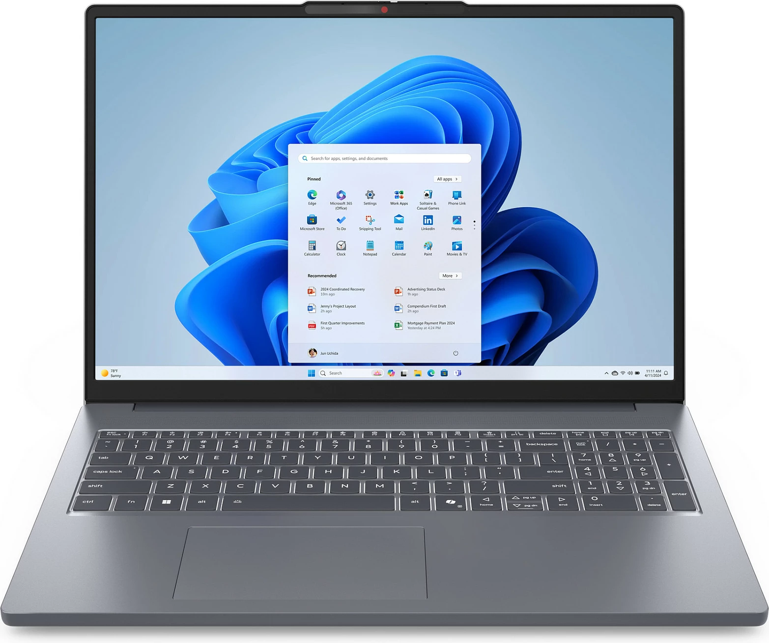 Laptop Lenovo IdeaPad 3 Slim, Ryzen 7, 16GB RAM, 512GB SSD, 16" WUXGA, FreeDOS, Luna Grey
