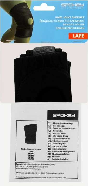 Mbështetëse gjuri Spokey, unisex, e zezë