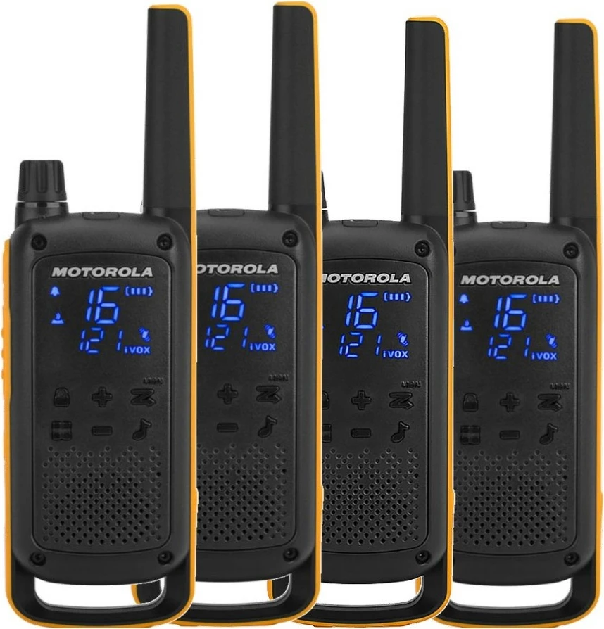Radio portative Motorola Talkabout T82 Extreme Quad Pack, 16 kanale, 10000m, LED, Micro-USB, zi/portokalli