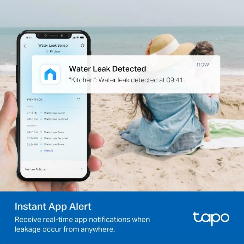 Sensor rrjedhje uji TP-Link Tapo T300, i bardhë