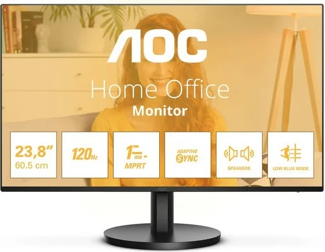 Monitor AOC 24B3QA2, 23.8 inch, Full HD, IPS, 120Hz, 1ms, i zi