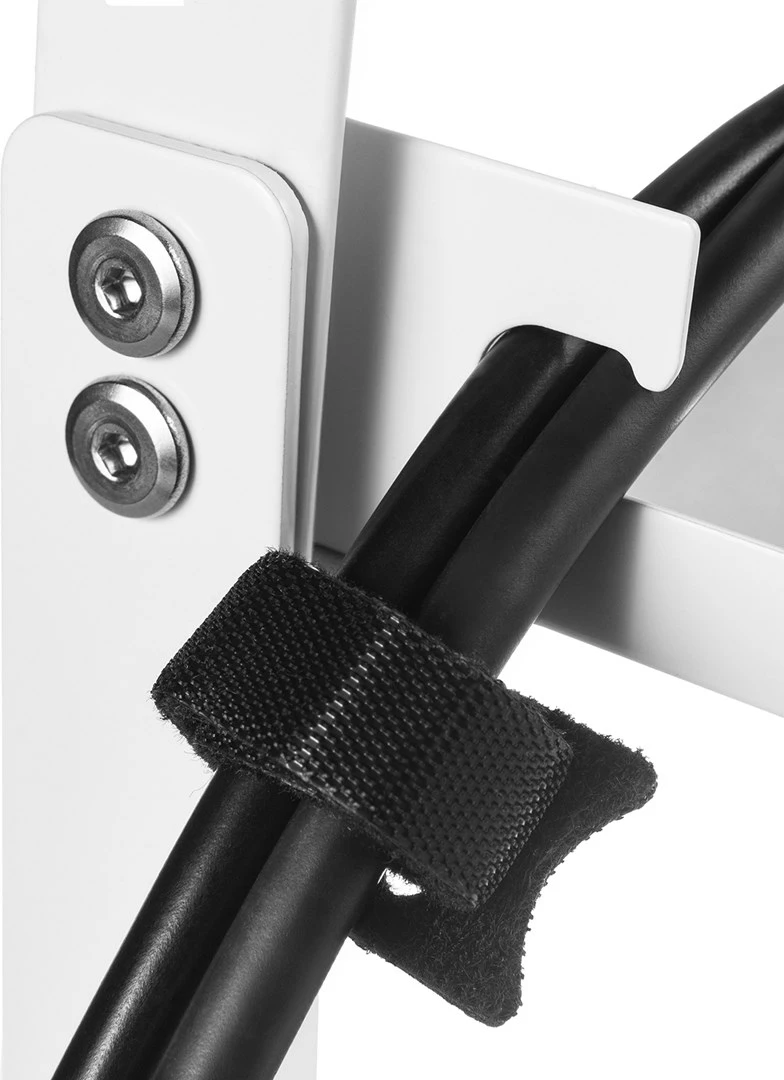 Organizues kabllosh nën tavolinë Maclean MC-102 W, 2 nivele, çelik, i bardhë