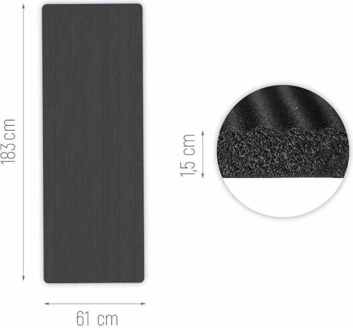 Tapet fitnesi Wozinsky WNSP-15C, i zi