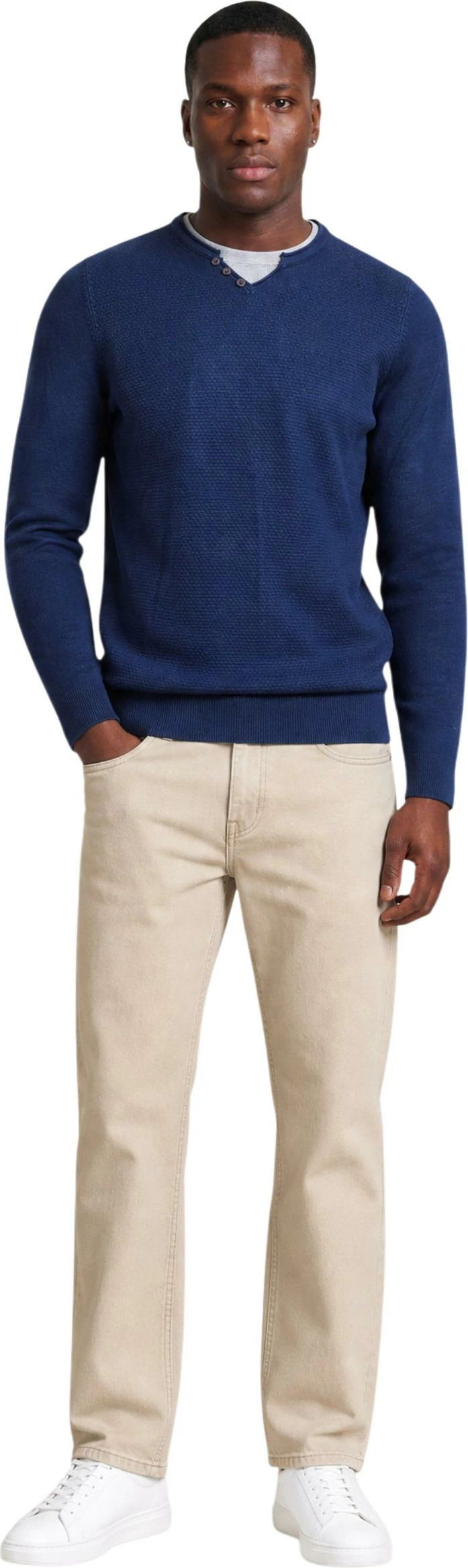 Xhemper për meshkuj YOS SLI6ML011684U, blu navy-gri [Madhësia: XL]