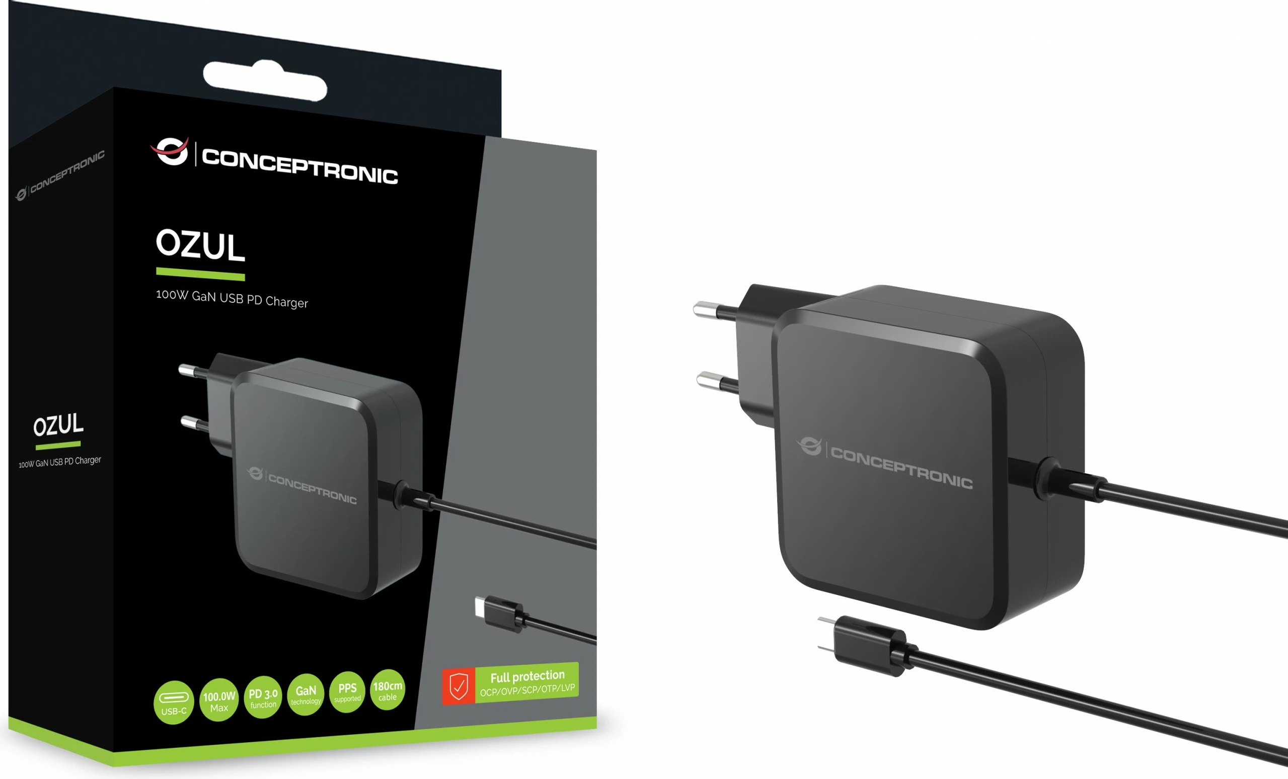 Karikues Conceptronic 1Port GaN USB-C Desk 100WPD3.0/PPS, zi