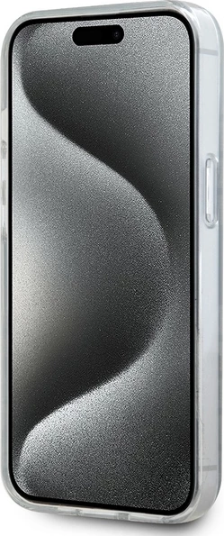 Mbështjellës DKNY IML Mono & Stripe MagSafe për iPhone 15/14/13, e zezë