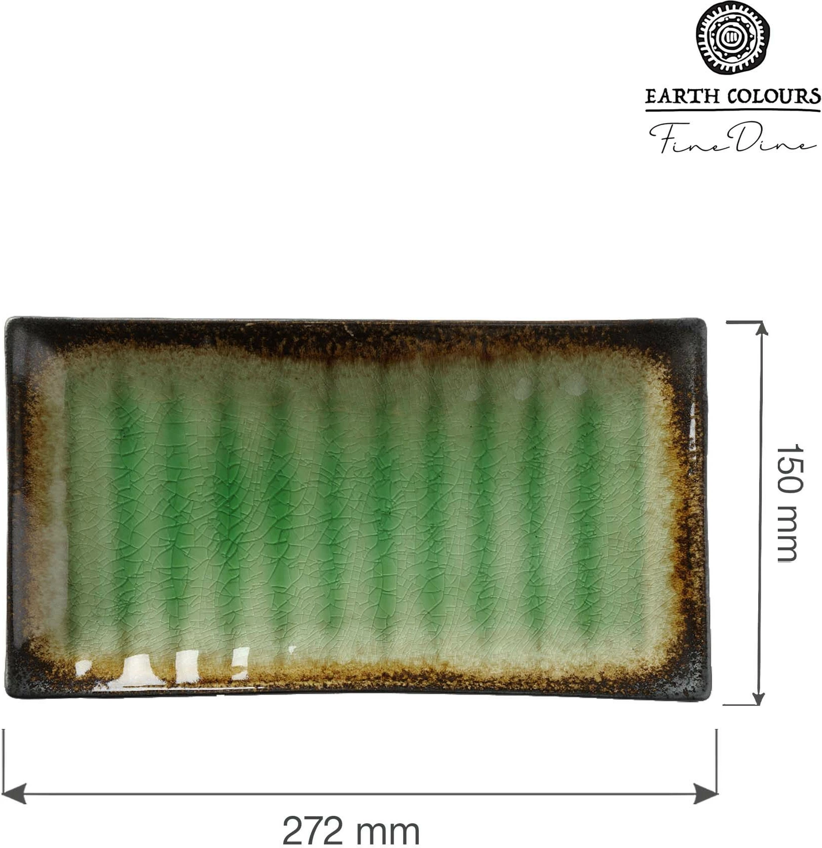 Pjatë ovale Fine Dine Beryl 272x150 mm, e gjelbër, set 3 copë