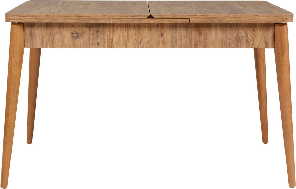 Set tavoline me karrige dhe konsolë, zgjatshme, 6 copë, Skye Decor, Vina 01 1005, ngjyrë Atlantic Pine, krem