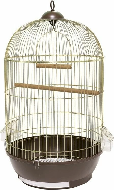 Kafaz për zogj Panama Pet 40x40x70 cm, ari/kafe