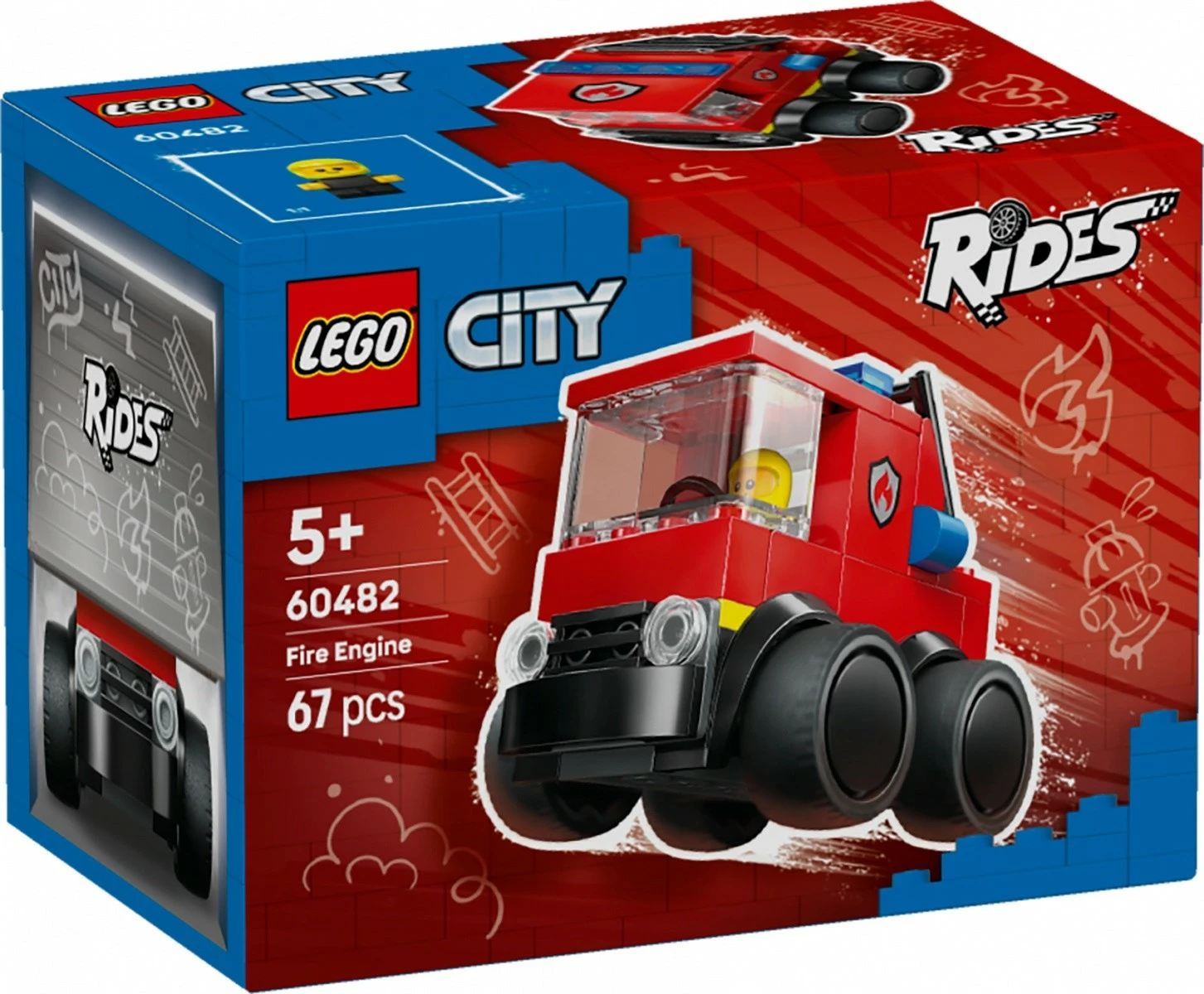 Set LEGO City 60482 kamion zjarrfikës 67 pjesë moshat 5+ i kuq