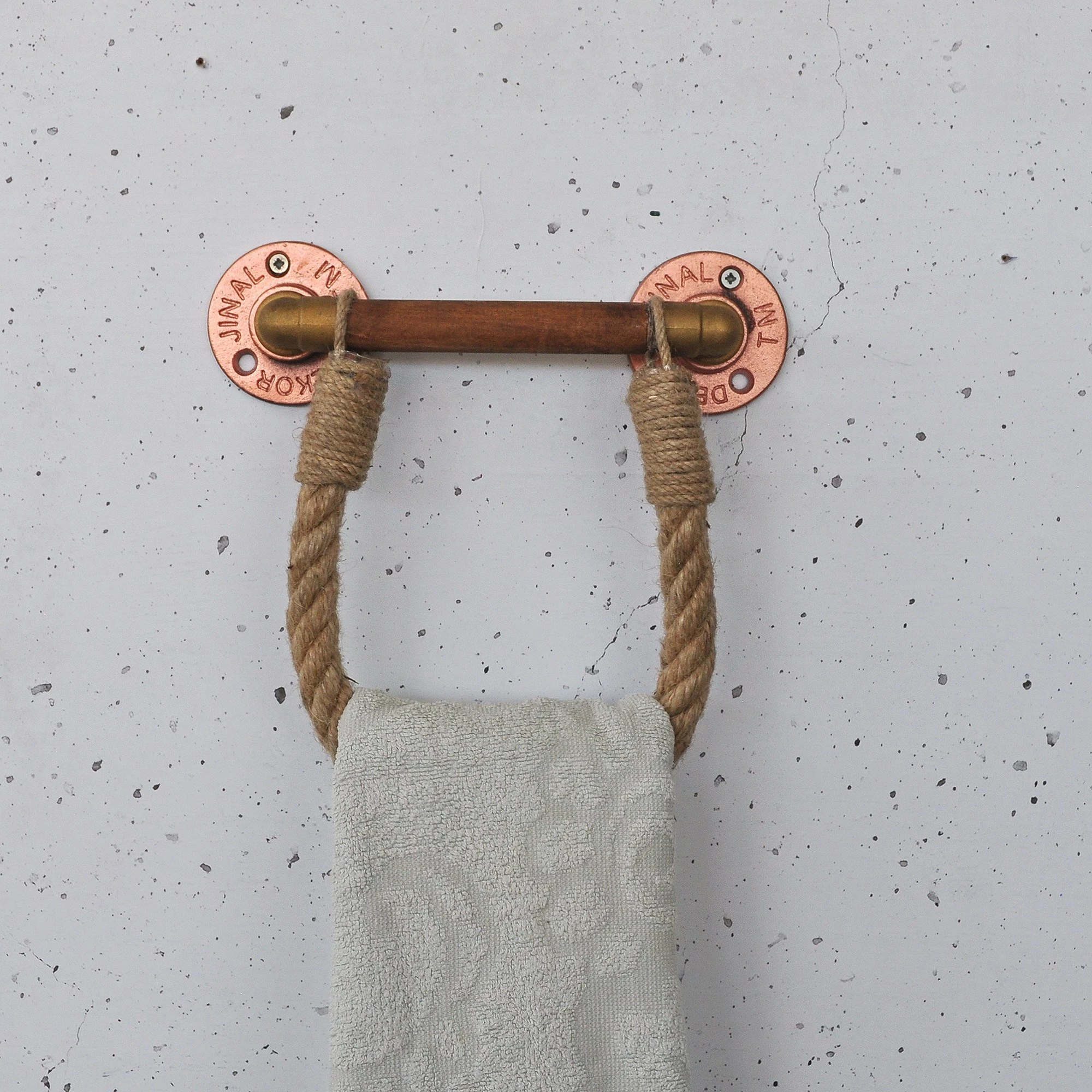 Raft muri prej metali, ngjyrë arre dhe ari rozë, Cop058