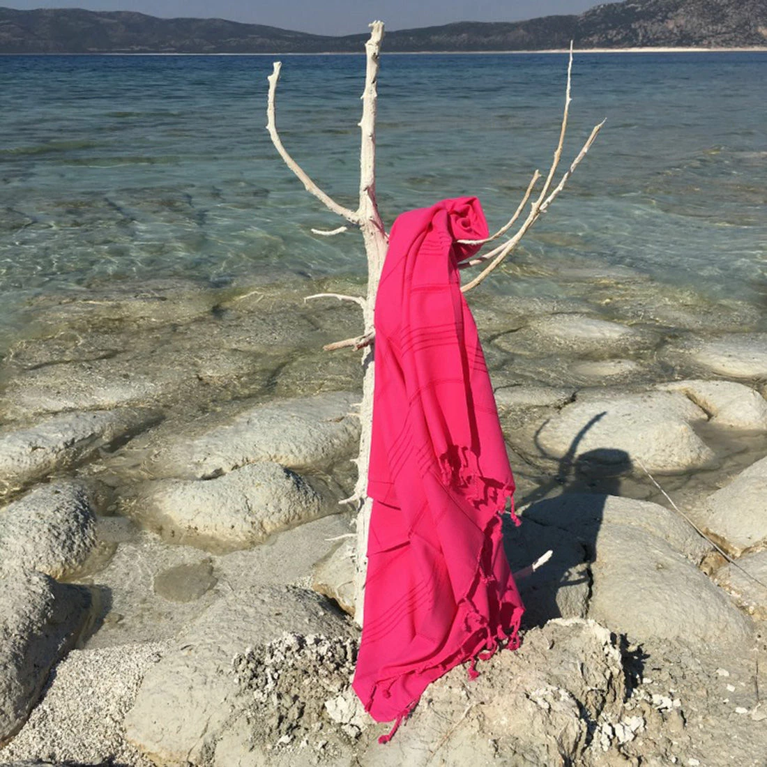 Peshqir plazhi Fouta, fuchsia, Mijolnir Sultan, 95x175cm