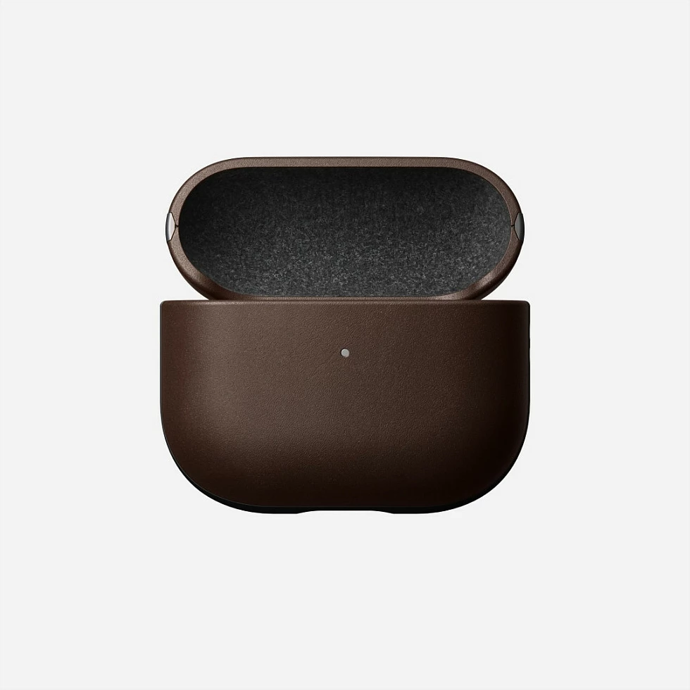Mbështjellës për AirPods Nomad AirPods V3, lëkurë origjinale, për AirPods (Gjenerata 3), kafe Rustic Brown