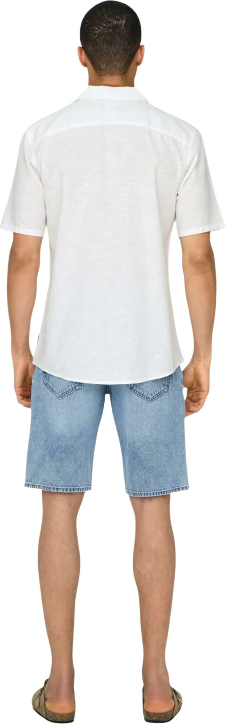 Këmishë me mëngë të shkurta Only & Sons ONSCAIDEN 22025116 për meshkuj, e bardhë [Madhësia: L]