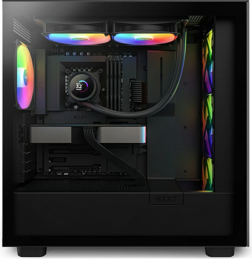 Ftohës uji AIO për CPU NZXT Kraken 280 RGB RL-KR280-B1, 2x140mm, me ekran, i zi