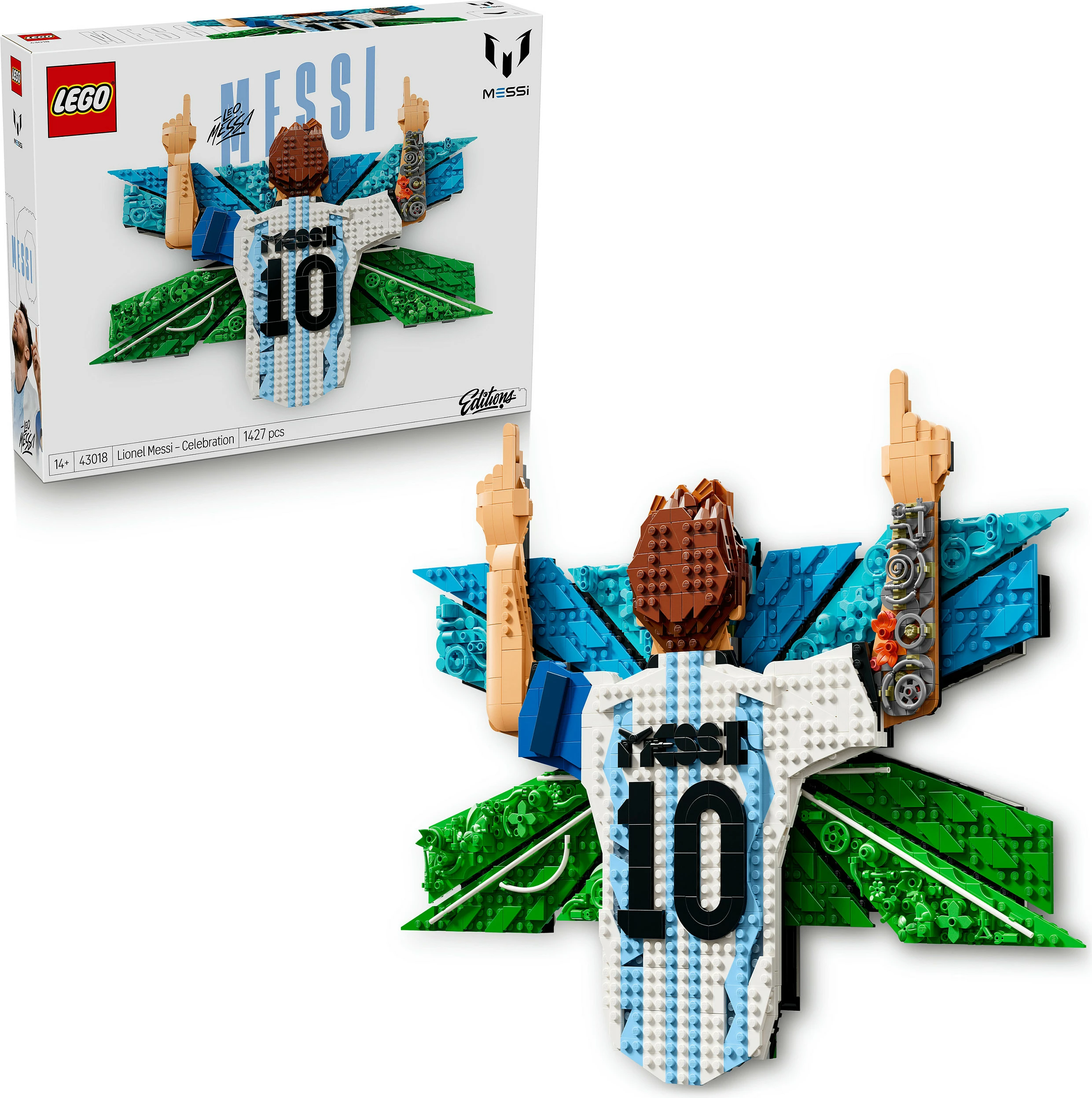 Set ndërtimi LEGO 43018 Lionel Messi Celebration, 1427 pjesë, shumëngjyrësh