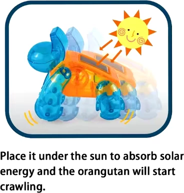 Lodër robotike - Orangutani Ecës me Panele Diellore për Fëmijë, OPF
