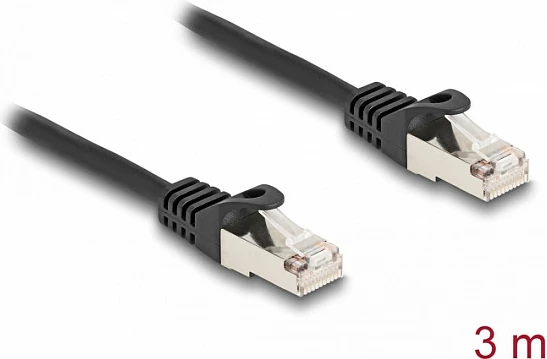 Kabllo DeLOCK RJ50 mashkull-mashkull, 3 m, S/FTP, AWG26, e zezë