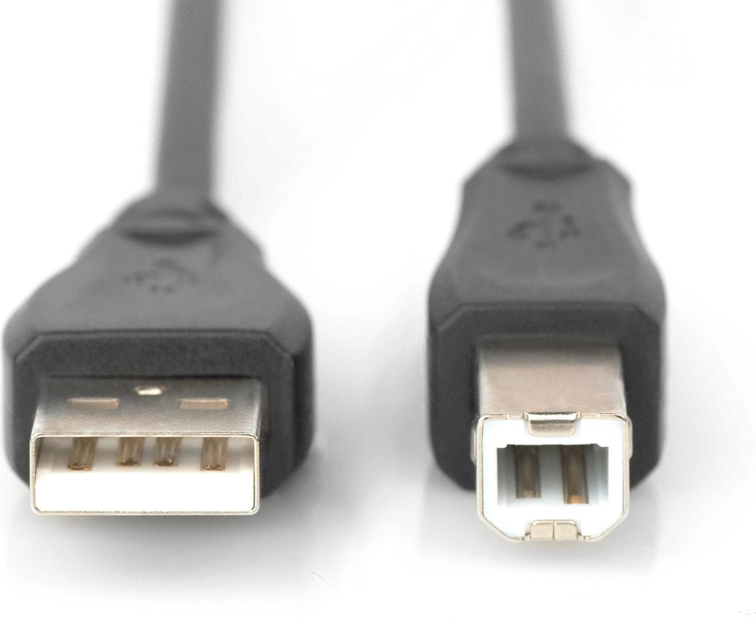 Kabëll USB 2.0 Digitus, 0.5m, USB A në USB B, i zi