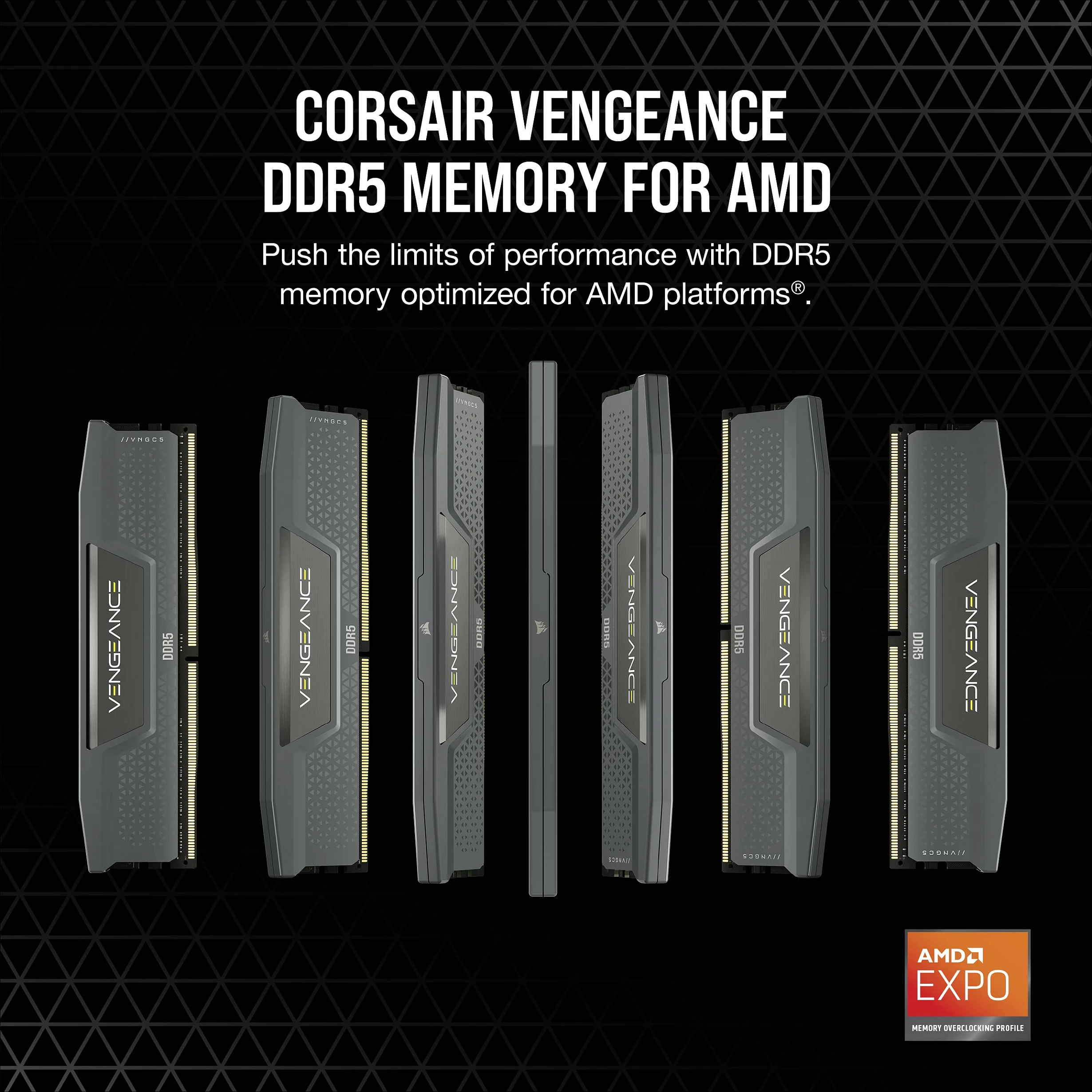 RAM Memorje Corsair Vengeance DDR5 16GB 6000MT/s CL36, EXPO/XMP, gri