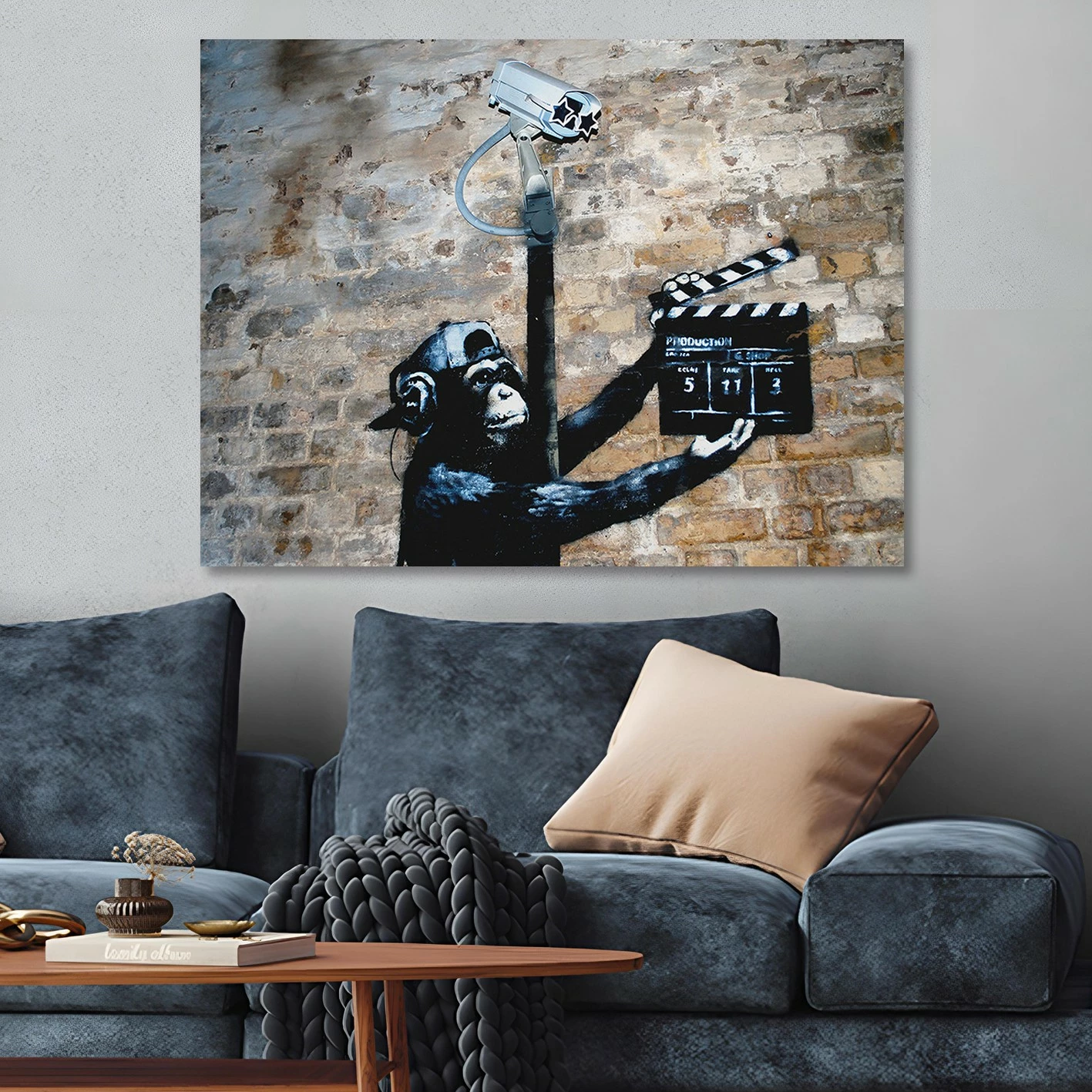 Pikturë dekorative në kanavacë, Banksy, Wallity, KNV4561_70100, 70x100cm