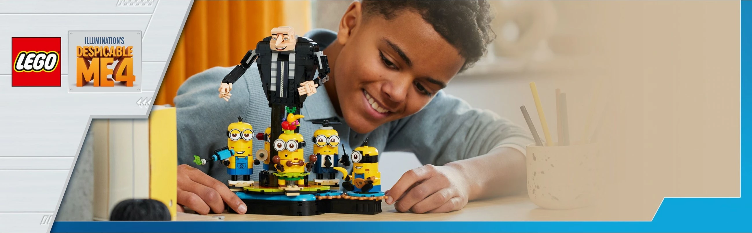 Set ndërtimi LEGO Alien Conquest Brick-Built Gru dhe Minions, 839 pjesë, 948 g